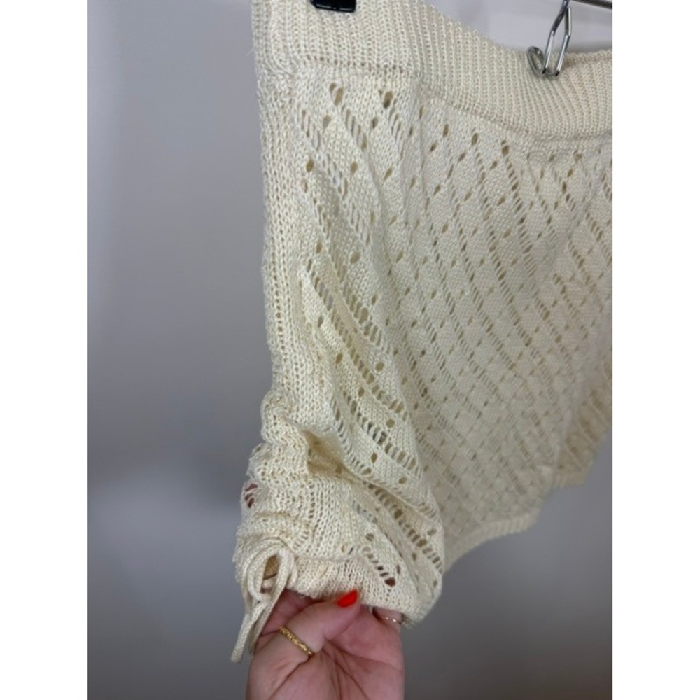 NWT AIMAGE Cream Crochet Knit 2-Piece Crop Top & Mini Skirt Set | Size M - Picture 12 of 14